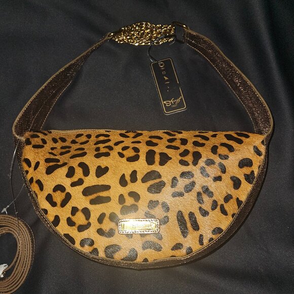 Sharif Handbags - SHARIF Legacy Caviar Snake and Haircalf Leather Chain Hobo bag NWT